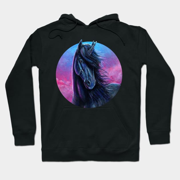 Ebony Unicorn Hoodie by MoniWolf